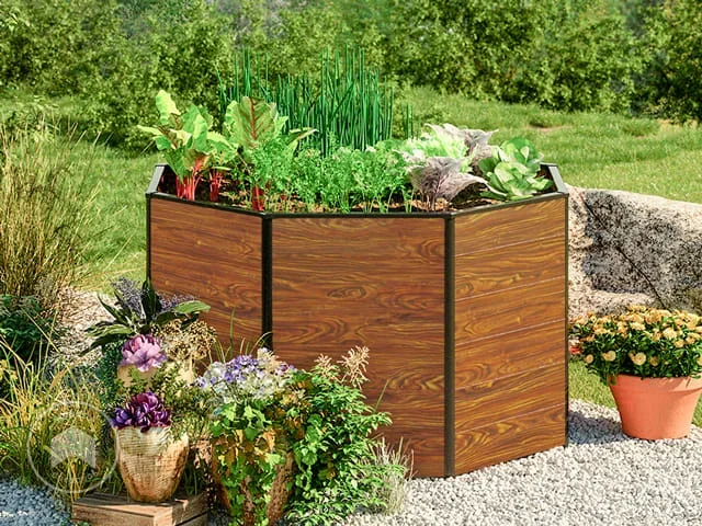180 x 180 x 77 cm Huerto urbano, óptica de madera