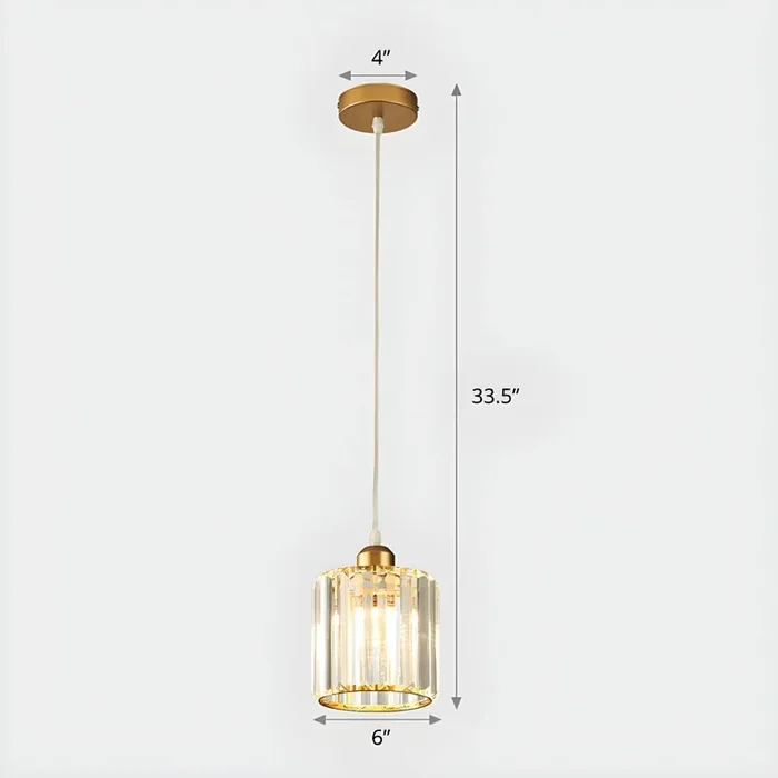3 Cabezas Luz Colgante de Cristal Claro Luminaria Pendiente Modernista en Dorado para Comedor – 220 A 240 V Dorado 15,24 cm Redondo