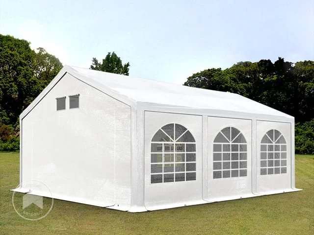4×6 m Carpa para fiestas, PE 550, con base reforzada, blanco