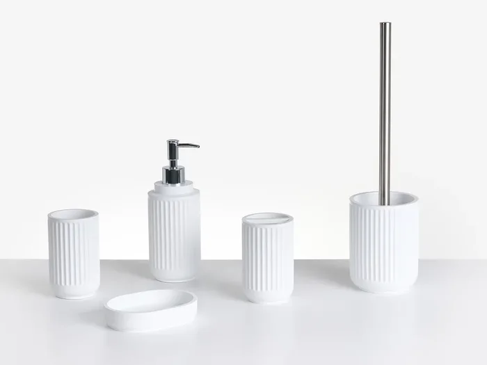 5-Piece Bathroom Accessories Set HUARMEY White