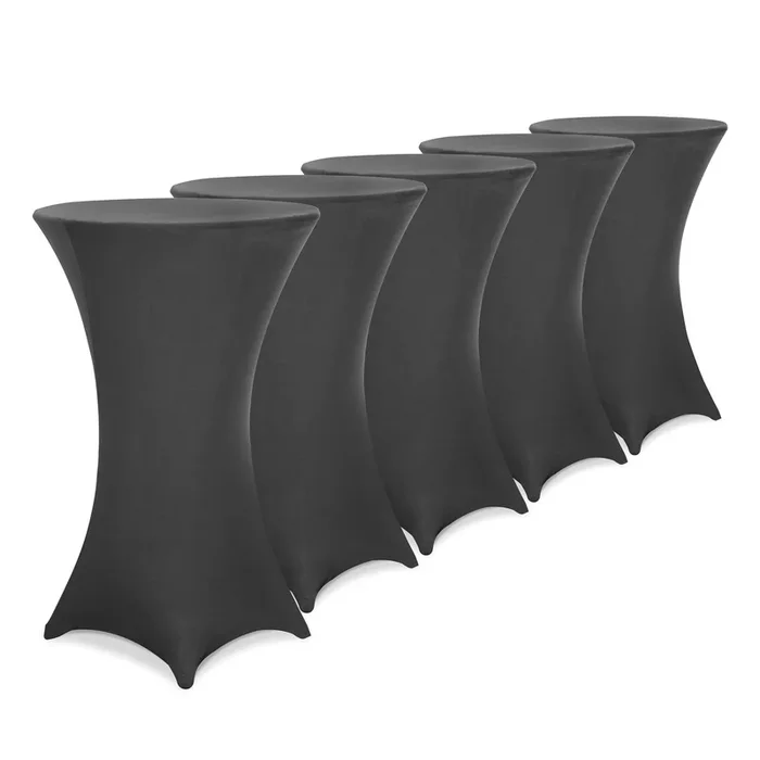 5x Cubremesa de bar Ø60 cm antracita