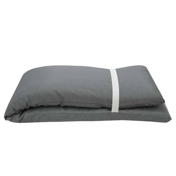 Acomoda Textil – Colchón Tumbona de Guata con Espuma de Alta Densidad. Cojín Desenfundable, Elegante y Cómodo para Jardín, Piscina, Playa, Terraza y Balcón. (Gris Oscuro, 120x55x5 cm)