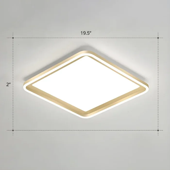 Acrílica Luz de Techo en Dorado LED Luminaria de Techo Minimalista para Habitación – 110 A 120 V Dorado 49,53 cm Blanco