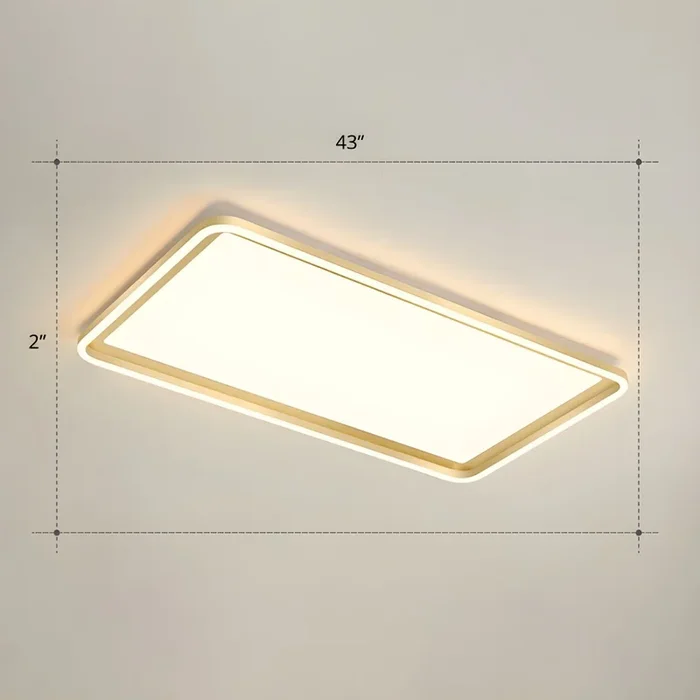Acrílica Luz de Techo en Dorado LED Luminaria de Techo Minimalista para Habitación – 220 A 240 V Dorado 109,22 cm Luz cálida
