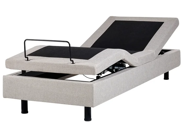 Adjustable Bed without Headboard Fabric DUKE 80 x 200 cm (EU Small Single) Beige