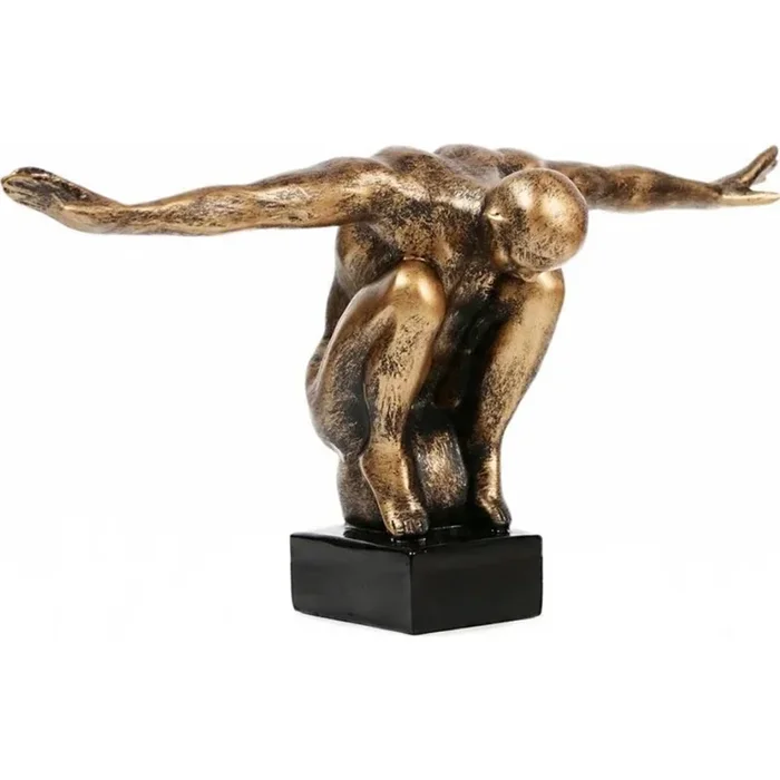 Adorno de mesa 25x41x20 cm resina/pátina dorada