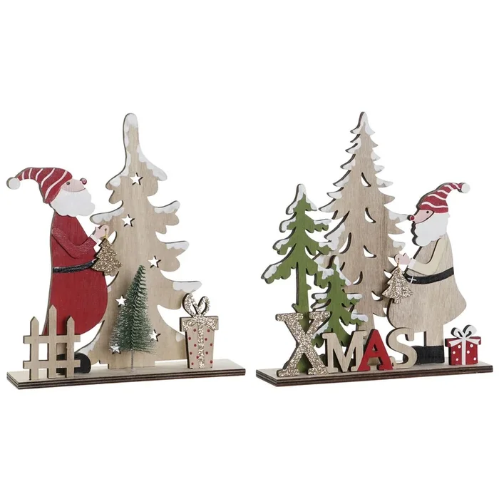 Adorno Navideño DKD Home Decor Multicolor 18 x 5 x 20 cm (2 Unidades)