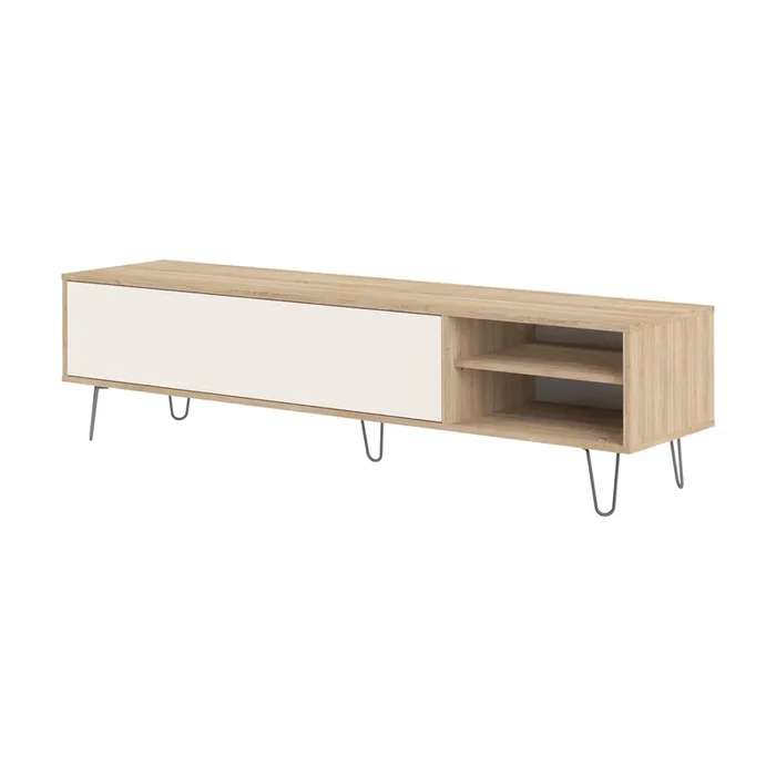 Aero Mueble TV Roble Natural y Beige Claro – SYMBIOSIS