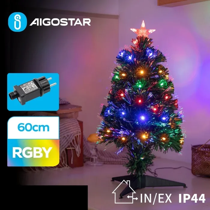 Aigostar – Árbol de Navidad LED para exterior LED/3,6W/230V 60 cm IP44 multicolor