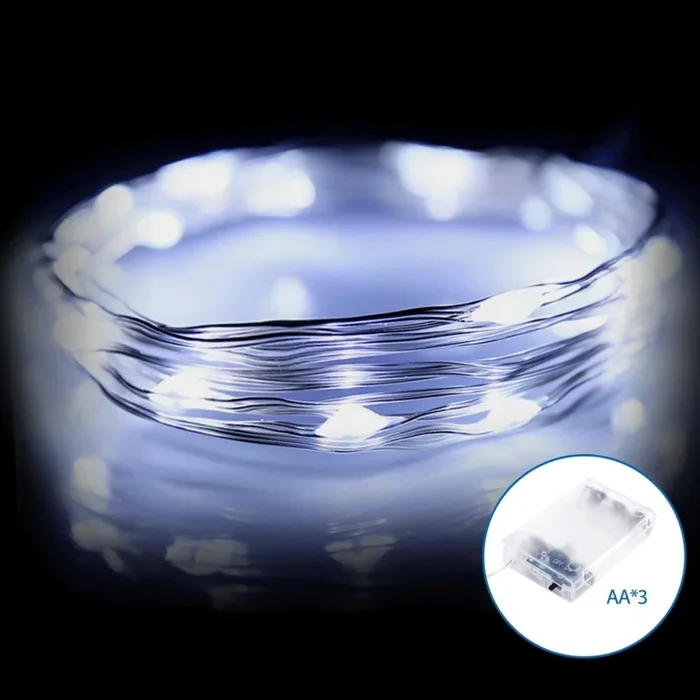 Aigostar – Cadena de luces de Navidad LED 20xLED/3xAA 2,3m blanco frío