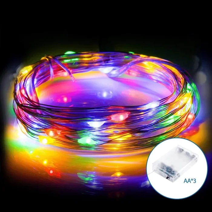 Aigostar – Cadena de luces de Navidad LED 50xLED/3xAA 5,3m multicolor