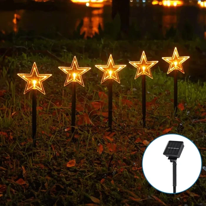 Aigostar – Luz de Navidad solar LED LED/0,054W/1,2V 1m IP65 800 mAh blanco cálido