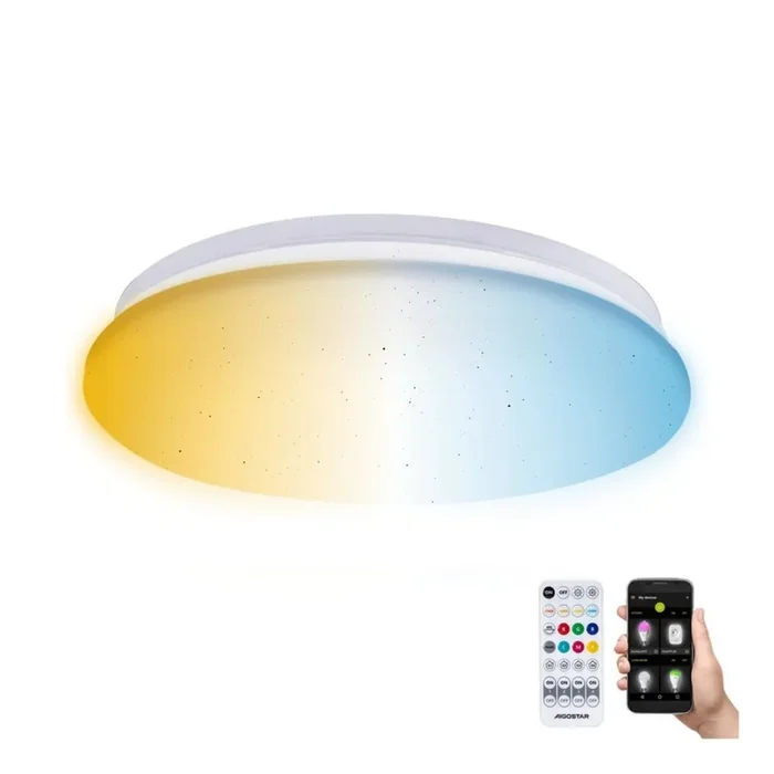 Aigostar – Luz de techo LED regulable para baño MESH Inteligente LED/12W/230V 3000-6500K IP44 + control remoto