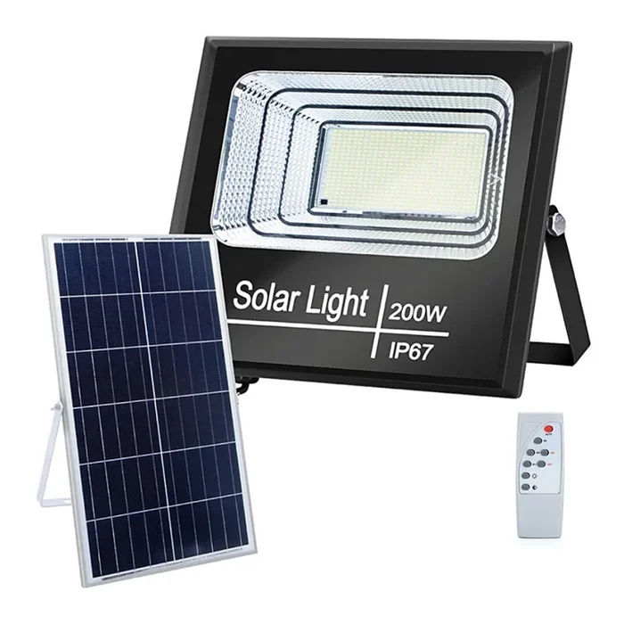 Aigostar – Proyector solar LED regulable LED/200W/3,2V IP67 25000 mAh + control remoto