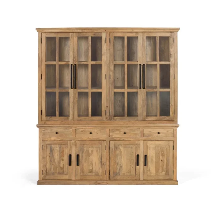 Alacena fabricada a mano en madera maciza de mango