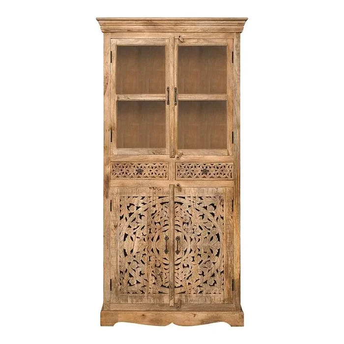 Alacena vintage de madera tallada Rem Vintahome