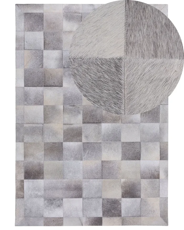 Alfombra ALACAM Gris 140 x 200 cm Piel