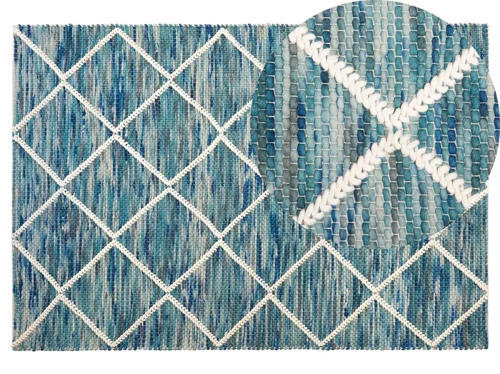 Alfombra BELENLI Azul 140 x 200 cm Lana