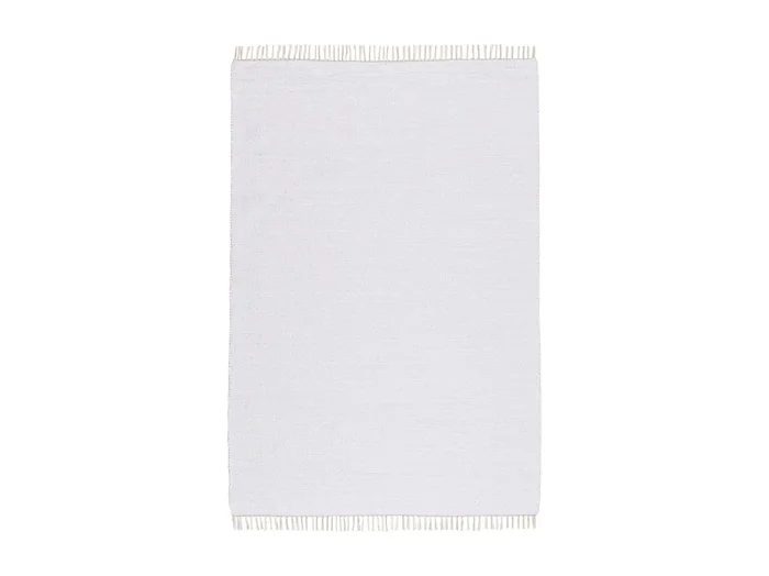 Alfombra de algodón tejida a mano y reversible 120×180 cm Blanco Happy Cotton