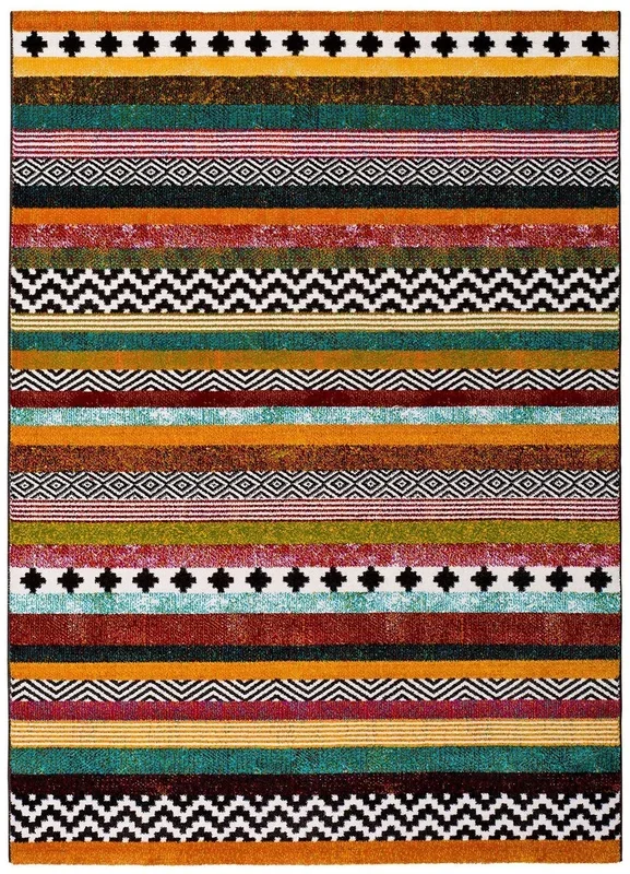 Alfombra de estilo étnico multicolor MOAR, 80×150 cm – ATTICGO