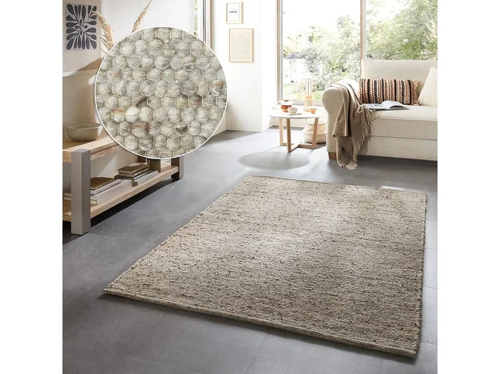 Alfombra de lana tejida a mano reversible 140×200 cm Arena Multi Alm-Glück