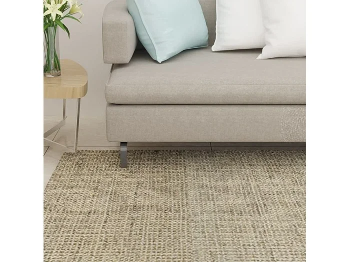 Alfombra de sisal natural gris taupe 66×350 cm