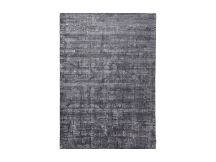 Alfombra de viscosa tejida a mano 50×80 cm Antracita Shine