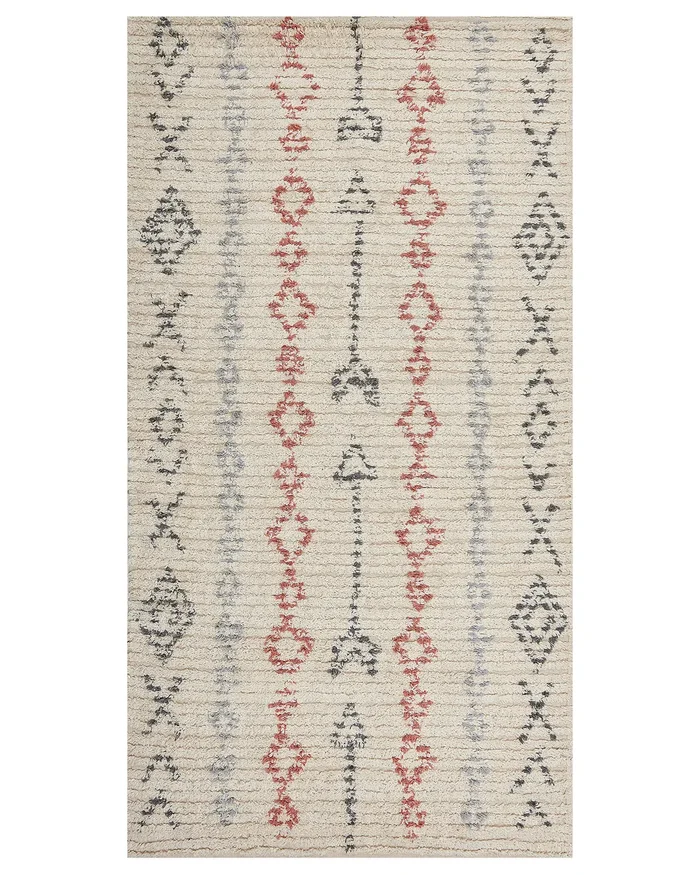 Alfombra DISPUR Beige 80 x 150 cm Algodón