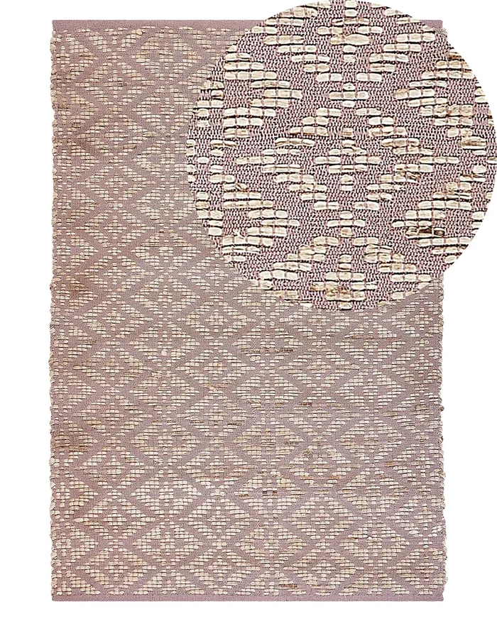 Alfombra GERZE Rosa 140 x 200 cm Algodón
