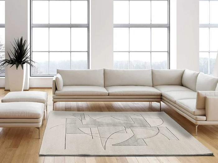 Alfombra interior – geométrico – crema – 120 x 170 cm – LENA