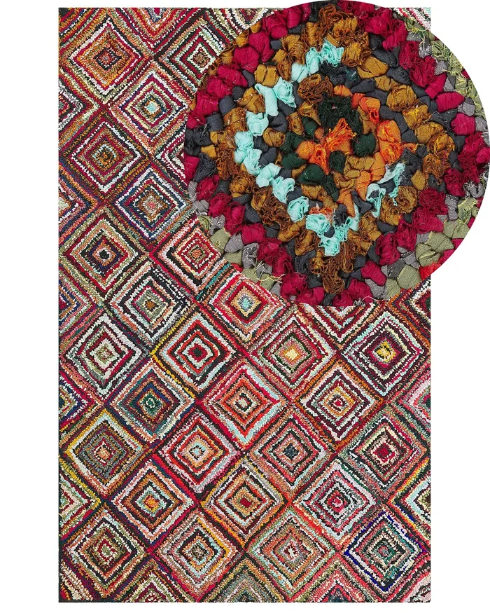 Alfombra KAISERI Multicolor 140 x 200 cm Algodón