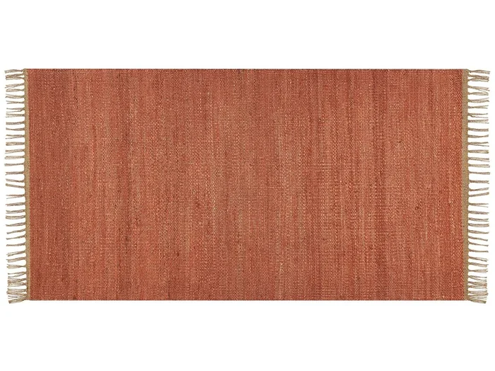 Alfombra LUNIA Rojo claro 80 x 150 cm Yute