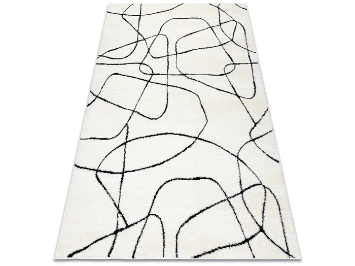 Alfombra moderna MODE 8522 abstração crema / negro 200×290 cm