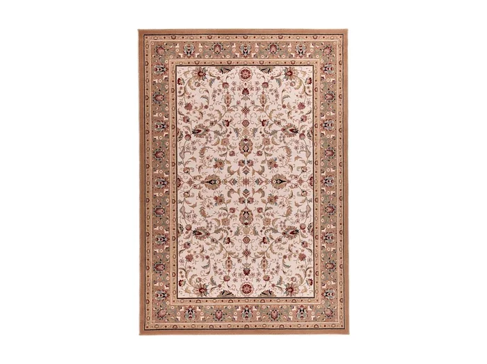 Alfombra oriental tejida con ribete 200×300 cm Beige Dolna