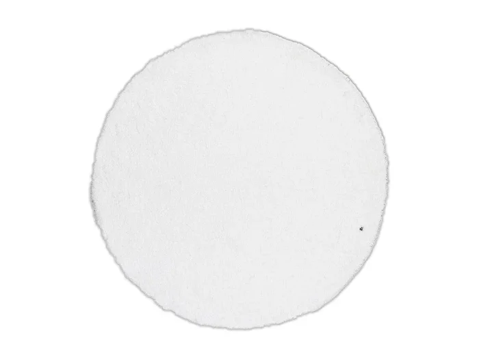 Alfombra Shaggy tejida a mano 190×190 cm Blanco Cozy