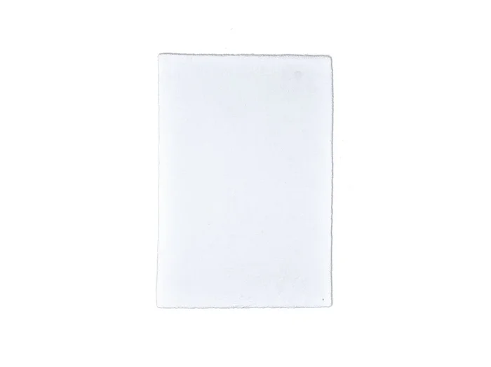 Alfombra Shaggy tejida a mano 85×155 cm Blanco Cozy
