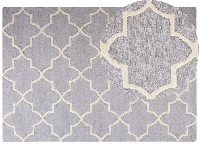 Alfombra SILVAN Gris claro 160 x 230 cm Lana