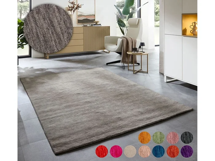 Alfombra UNI tejida a mano 170×240 cm Gris Holi