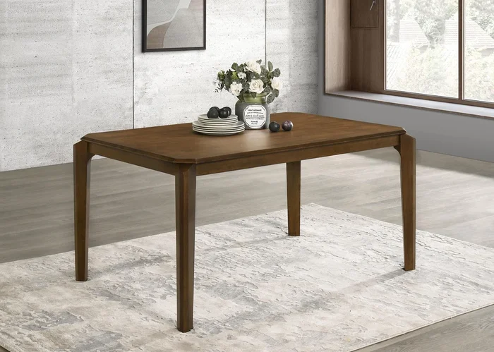 Almonte Dark Brown Rectangular Wood Dining Table