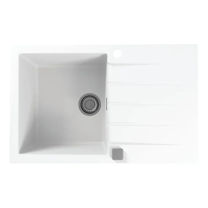 ALVEUS 1132022 – Fregadero de cocina CADIT 79×50 cm granito/blanco