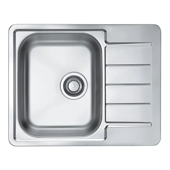 ALVEUS 1144603 – Fregadero de cocina LINE 61,5×50 cm acero mate/satin, sin excéntrica