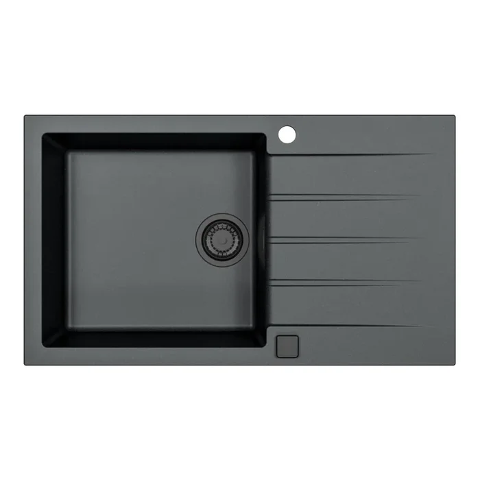 ALVEUS 1148160 – Fregadero de cocina CADIT 86×50 cm granito/negro
