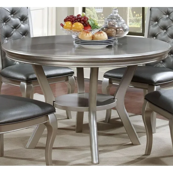 Amina Champagne Round Dining Table