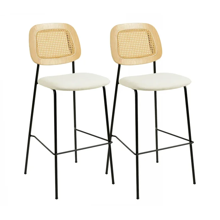 Anais Natural Rattan Counter Stool – Set of 2