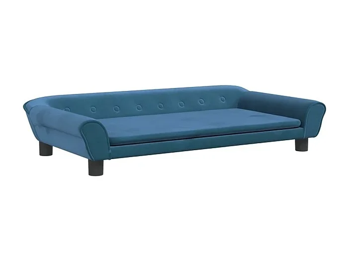 Angeren Cama para perros de terciopelo azul 100x50x21 cm