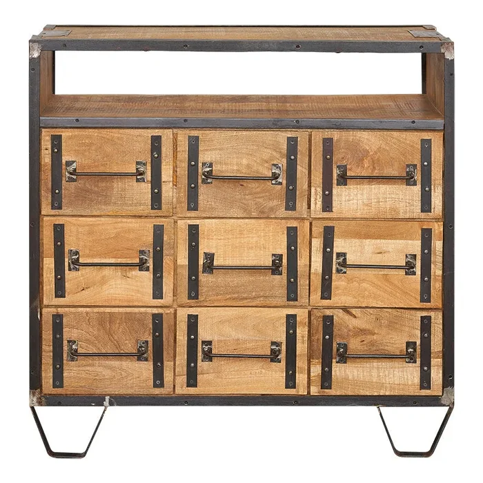 Aparador industrial madera mango 9 cajones Mark Vintahome