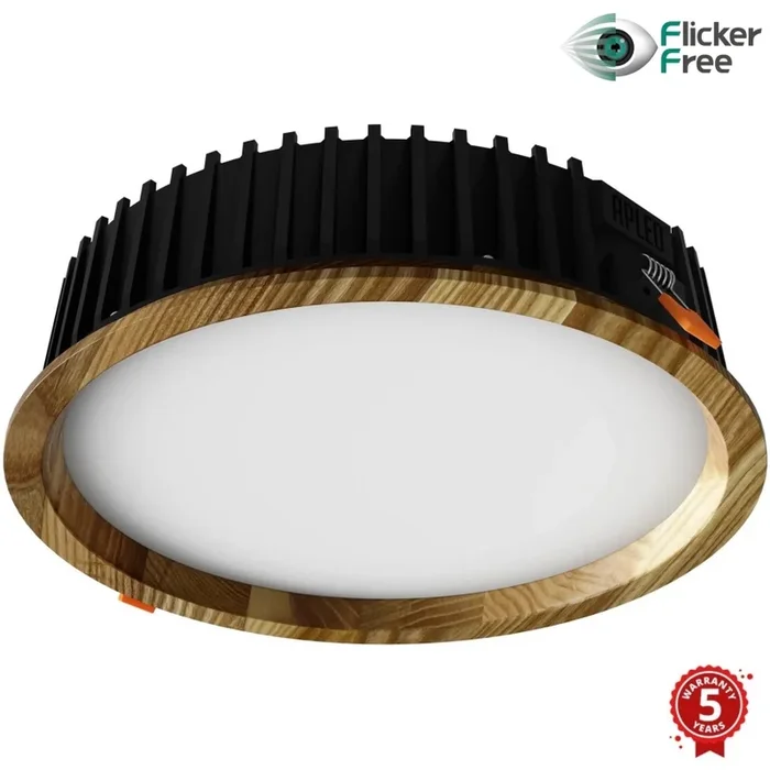 APLED – Lámpara empotrable LED RONDO WOODLINE LED/18W/230V 3000K diá. 26 cm ceniza madera maciza