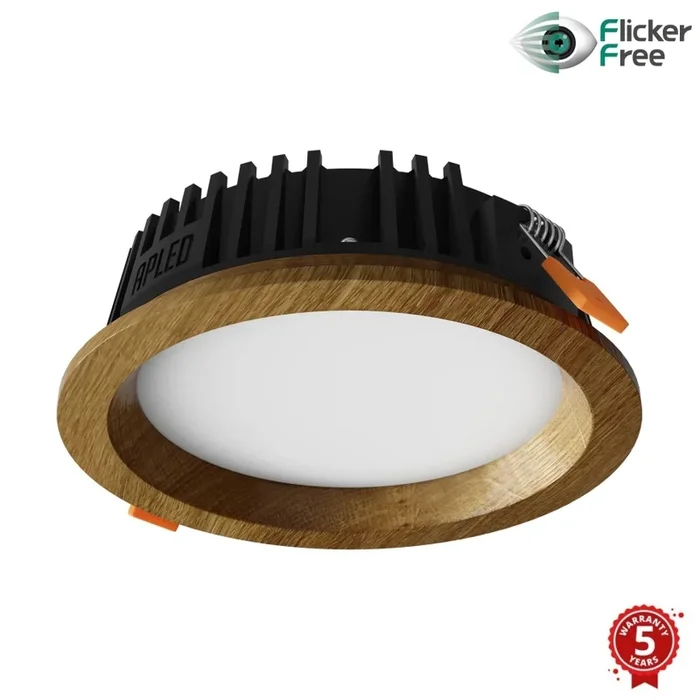 APLED – Lámpara empotrable LED RONDO WOODLINE LED/6W/230V 3000K diá. 15 cm roble madera maciza