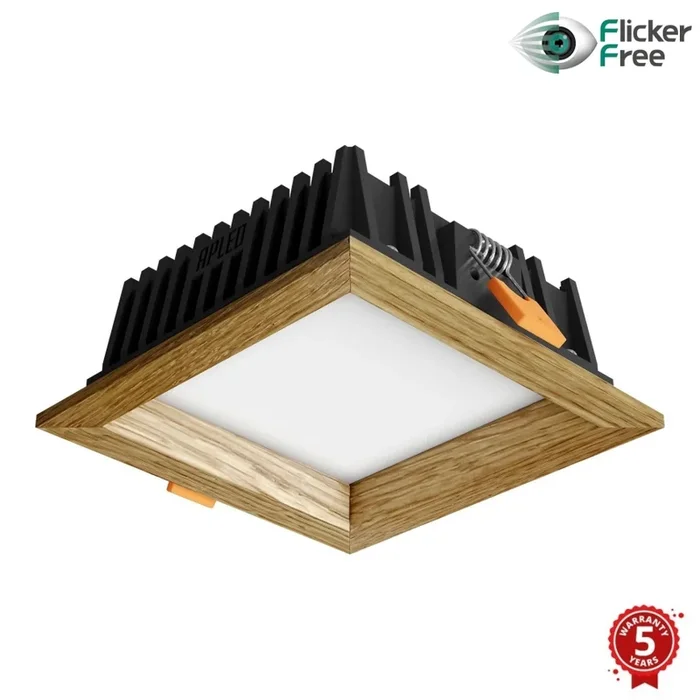 APLED – Lámpara empotrable LED SQUARE WOODLINE LED/6W/230V 4000K 12×12 cm roble madera maciza