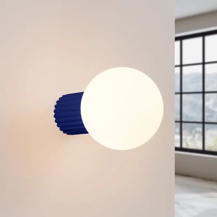 Aplique de baño HALO 1xG9/8W/230V diá. 12 cm IP44 azul